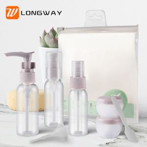 Buy cheap 9pcs PET Lotion Spray Travel Toiletry Bottle Kit For Personal Care Customized Color from wholesalers