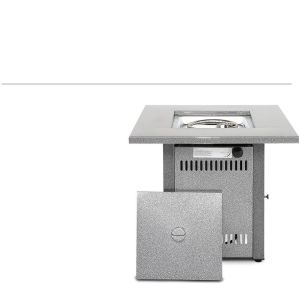 Modern Smoke Free Square Fire Pit Table Metal Propane Brazier For Patio