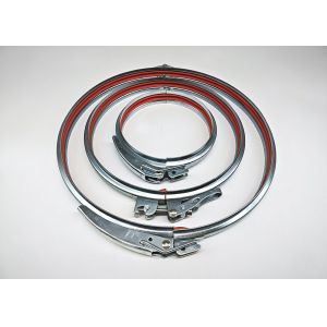 Buy cheap Quick release pipe clamps tube clamp ducting clips with lock and red rubber from wholesalers