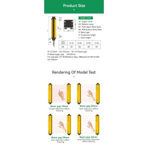 Buy cheap NPN Safety Light Curtain Sensor Conveyor Belt Objects Detection Anti Sesmic from wholesalers