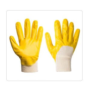 Buy cheap Nitrile Half Coating Interlock Liner Water Resistant Gloves product