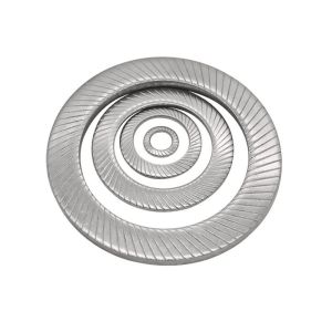 Stainless Steel Serrated Knurled Safety Self Locking Washer With Double Faced
