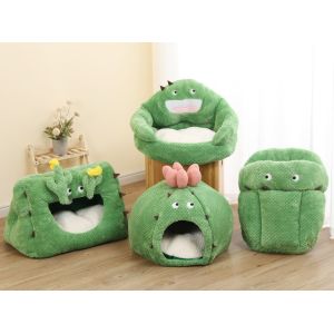China Large Cat Bed Cave With Removable Washable Cushioned Pillow on sale