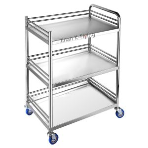 Buy cheap 80*48cm Four Casters Medical Trolley Cart With Guardrails from wholesalers