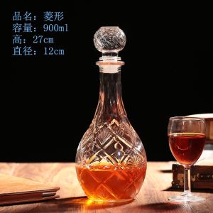 500ml 800ml 1000ml Glass Vodka Decanter Made with Environmental Protection in