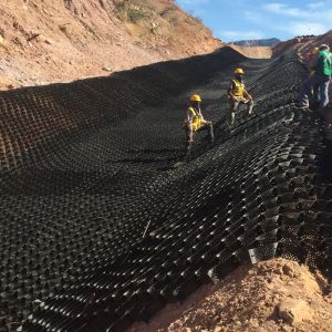 Buy cheap Soil Stabilization HDPE Geocell Plastic Honeycomb Geocellular Confinement Systems 200mm from wholesalers