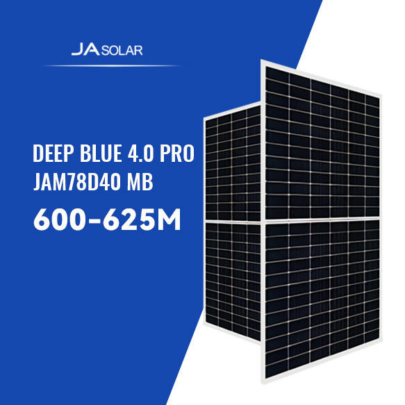 JA Solar JAM78D40 MB Mono Half Cell Solar Panel 600W-625W for Commercial Solar