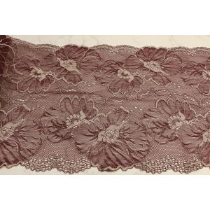 Buy cheap Knitted Stretch Double Galloon Lace 3D Appearance Blooming Flowers Pattern from wholesalers