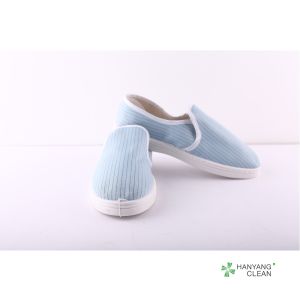 China Blue Dual Density PVC Sole Cleanroom Antistatic ESD Shoes on sale