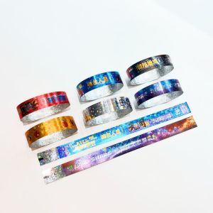 Factory Customization Wristbands Shiny Laser Glitter Concert Music Festival