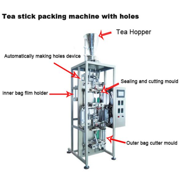Inner And Outer Teabag Packaging Machine Stainless Steel Tea Stick Packaging Machine