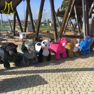 Buy cheap Hansel coin operated electric plush kids ride on pony toy for mall from wholesalers