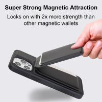 China Adjustable Magnetic Wallet 5 Card Holder Stand Secure Grip Finger Loop For IPone for sale