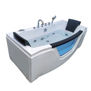 Buy cheap 1.7m Acrylic Waterfall Whirlpool Bathtub Freestanding Two Person Equipment product