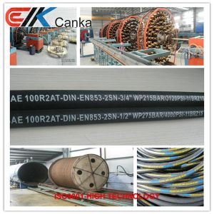 Buy cheap Wire reinforced braided hydraulic rubber hose SAEJ517 R2AT from wholesalers