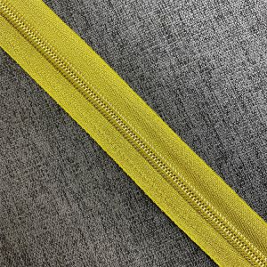Zip head zipper custom Yellow zipper