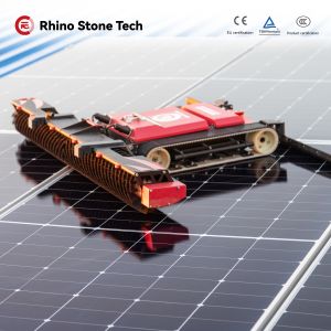 Buy cheap Wireless Control System Electric Photovoltaic Cleaning Robot with Remote Control Solar Panel Cleaning Equipment product