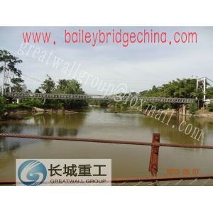 Alkyd / Hot Dip Galvanized Bailey Suspension Bridge High Performance Simple