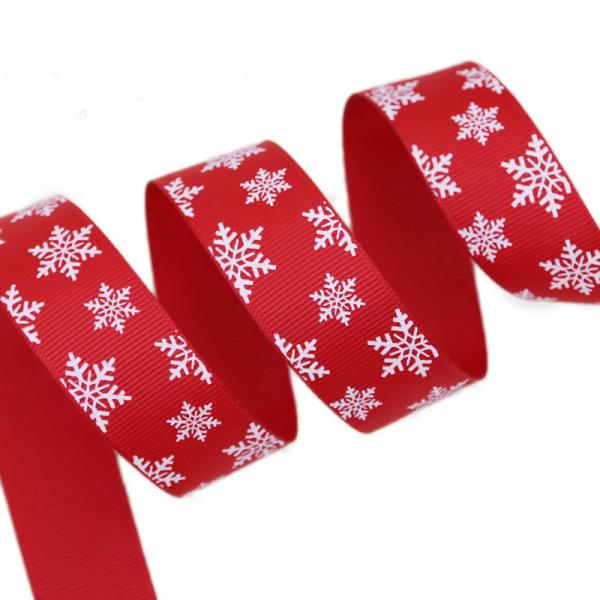 Buy cheap Custom Roll Woven Tapes Wholesale Custom Print Christmas Holiday Festival Logo Grosgrain Ribbon For Package from wholesalers