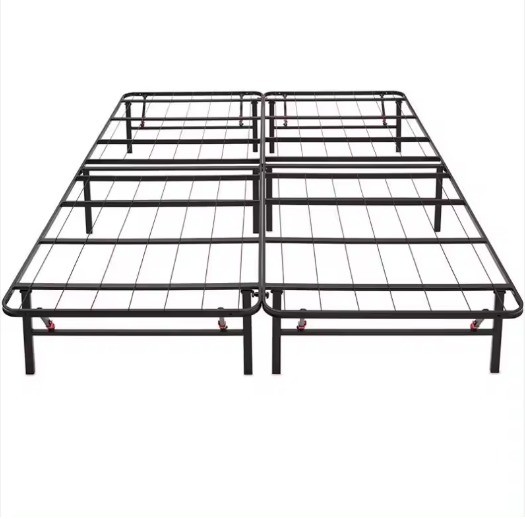 Buy cheap Steel Slat Anti-slip Bi-fold Platform Bed Base Foldable Metal Bed Frame with All Size from wholesalers
