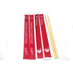 Buy cheap Full Paper Wrapped Premium Disposable Bamboo Chopsticks Sleeved Seperated from wholesalers