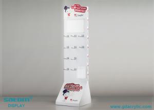 Buy cheap Mobile Phone Accessories Floor Standing Display Stand with Brochure Display and L Shape Hooks from wholesalers