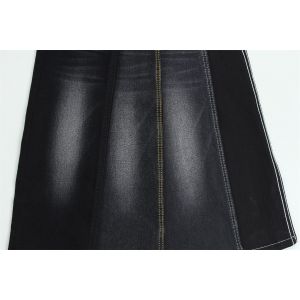 Buy cheap Full Lycra Satin Weave Black Black High Stretch Denim Fabric from wholesalers