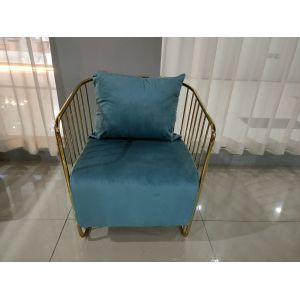 Buy cheap Luxurious Velvet 59cm 76cm Wrought Iron Sofa Set from wholesalers