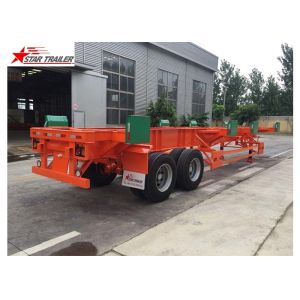 Buy cheap 4 Double Chamber 40 Foot Flatbed Trailer With Heavy Duty Type Suspension from wholesalers