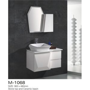 China Waterproof Bathroom Sinks And Vanities / Modern Bathroom Vanities MDF Material on sale