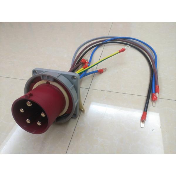 415V IP67 Watertight Thermoplastic Industrial Plug Sockets Panel Mounted