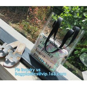 Buy cheap Durable eco-friendly clear bag PVC shopping bag, clear handle plastic pvc shopping bag, Waterproof Clear PVC Shopping Ba from wholesalers