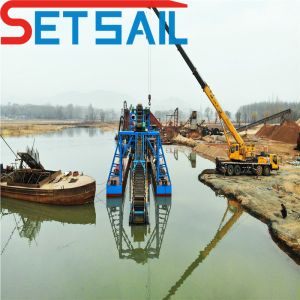 Set Sail Bucket Chain Gold Dredger Used in River with Jigging Equipment and