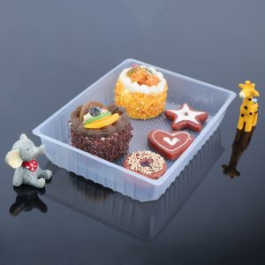Buy cheap 4cm FDA Microwavable Disposable Plastic Food Tray For Packaging from wholesalers