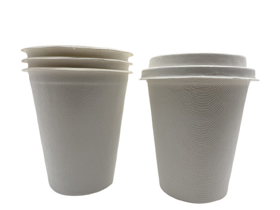 Quality Eco Friendly 12oz  90x97mm Biodegradable Cups And Lids for sale