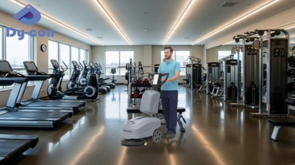 Buy cheap Quiet 70dBA Floor Scrubber with 14-inch Cleaning Path and 18KG Downforce for Fitness Centers from wholesalers