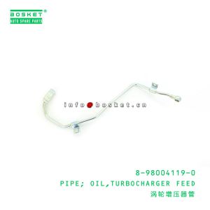 Buy cheap 8-98004119-0 FRR Isuzu Engine Parts Turbocharger Feed Oil Pipe 8980041190 from wholesalers
