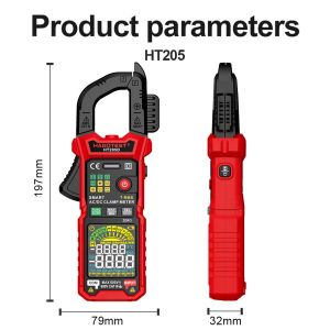 Buy cheap HT205 Clamp Meter Auto Range True RMS NCV DC AC Voltage Inrush Current Temperature Tester Automatic Voltmeter from wholesalers