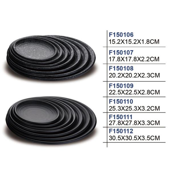 Buy cheap Temperature Resistant and Durable Matte Black Dinnerware Plates with Melamine from wholesalers