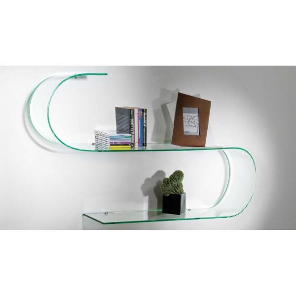 Quality Highly Adaptable Tempered Curved Glass Shelves , Store Glass Shelves for sale