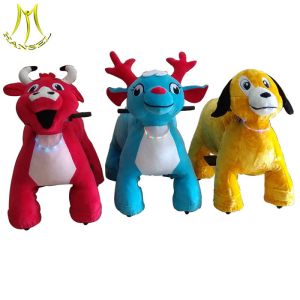 Hansel attractive kids walking animal ride eletrocinc plush ride on animals
