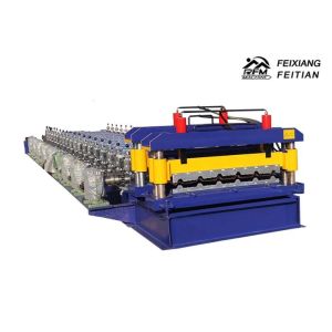 Buy cheap Color Coated Glazed Tile Roll Forming Machine PLC Control With 0.3 - 0.8mm Thickness from wholesalers