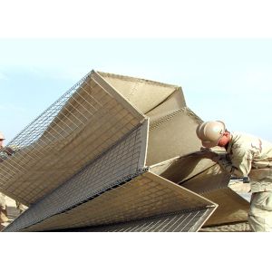 Buy cheap Galvanized Welded Mesh Military Barrier 76.2x76.2mm for Flood Control from wholesalers