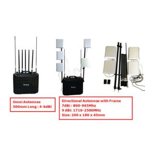 Adjustable Output Power each 7 Bands Bulit-in Battery Mobile Phone Signal Jammer