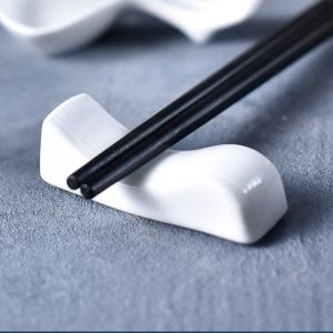 Pure White Savall Ceramic Chopstick Rests Tableware Accessories