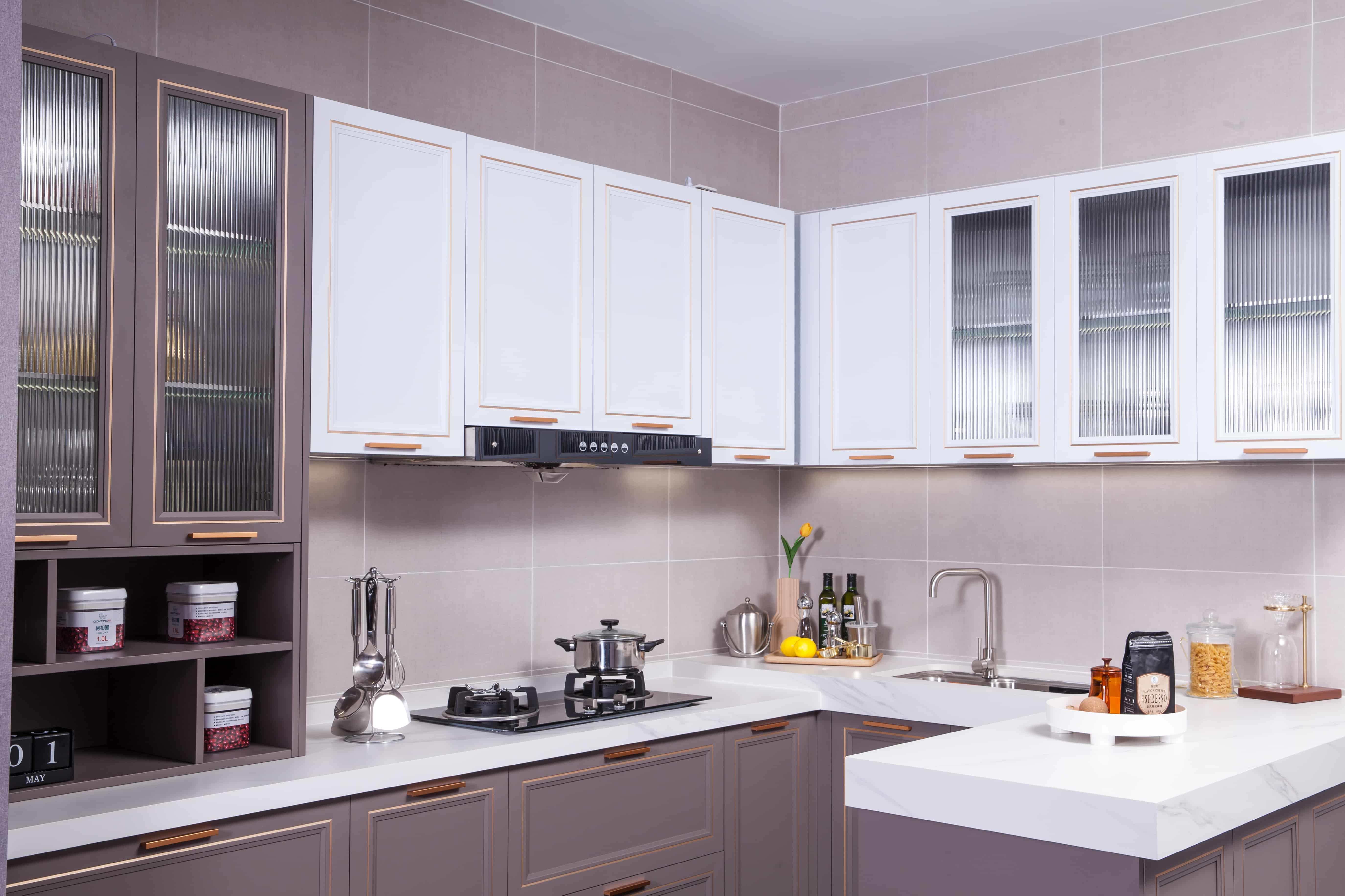 Buy cheap Stainless Steel Modern Kitchen Cabinets - Sleek Design Ample Storage Luxury Home from wholesalers