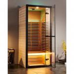 Buy cheap Canadian Hemlock Spectrum 1 Person Dry Steam Infrared Sauna Room Home Spa Fitness from wholesalers