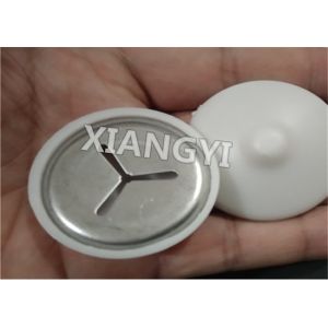 Black White Plastic Cap Washers With 3 Slots Metal Clip Insert For Weld Pins