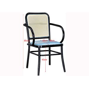 Buy cheap Iron Pipe Frame 85cm 44cm Rattan Upholstered Cafe Chairs from wholesalers