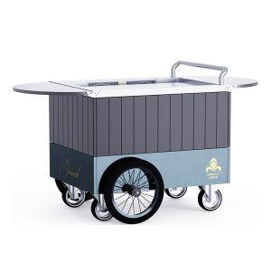 Buy cheap green Mobile Teppanyaki Grill  Electrodisk heating Free movement Food grade board Hibachi Grill Table from wholesalers